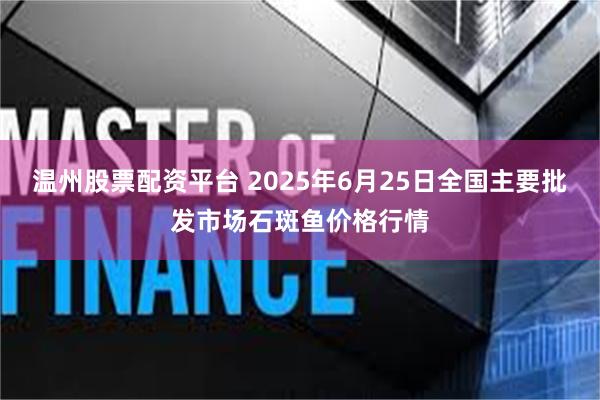 温州股票配资平台 2025年6月25日全国主要批发市场石斑鱼价格行情
